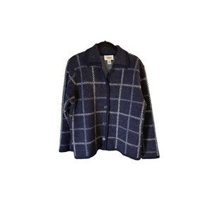 Talbots women’s 100% wool sweater, jacket cardigan, size small ￼
